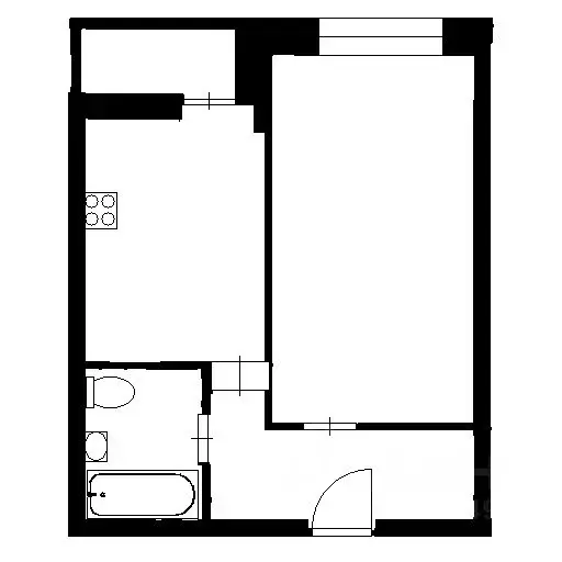 1-к кв. Московская область, Дмитров Сенная ул., 24 (35.7 м) - Фото 2