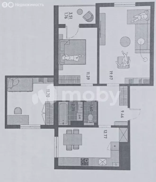 3-комнатная квартира: Калининград, улица Левитана, 65к2 (73.05 м) - Фото 1