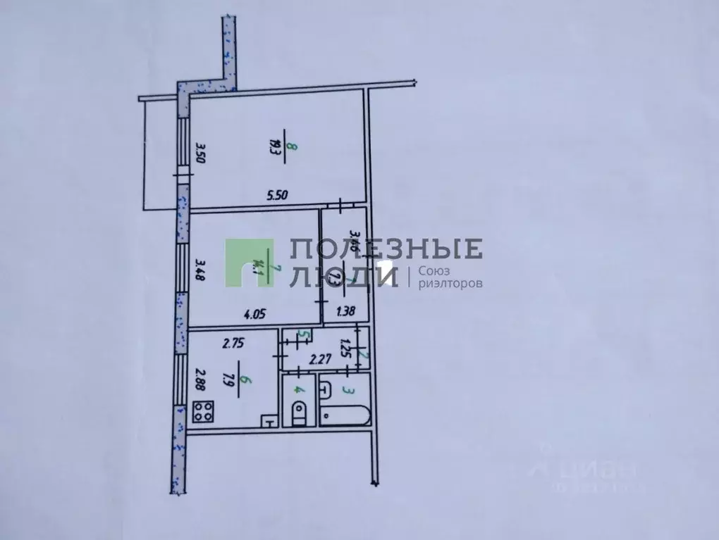 2-к кв. Орловская область, Орел Раздольная ул., 23 (53.0 м) - Фото 1