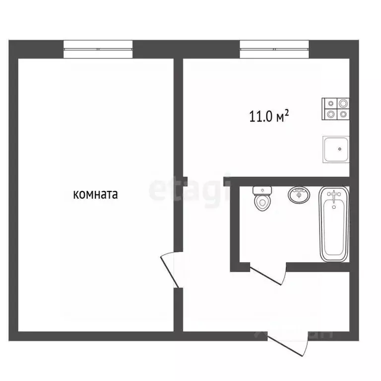 1-к кв. Ямало-Ненецкий АО, Муравленко ул. 70 лет Октября, 37 (39.0 м) - Фото 1