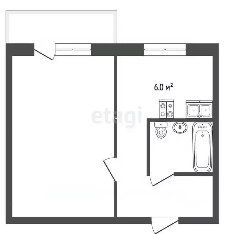 1-к кв. Московская область, Луховицы ул. Мира, 13 (29.0 м) - Фото 2