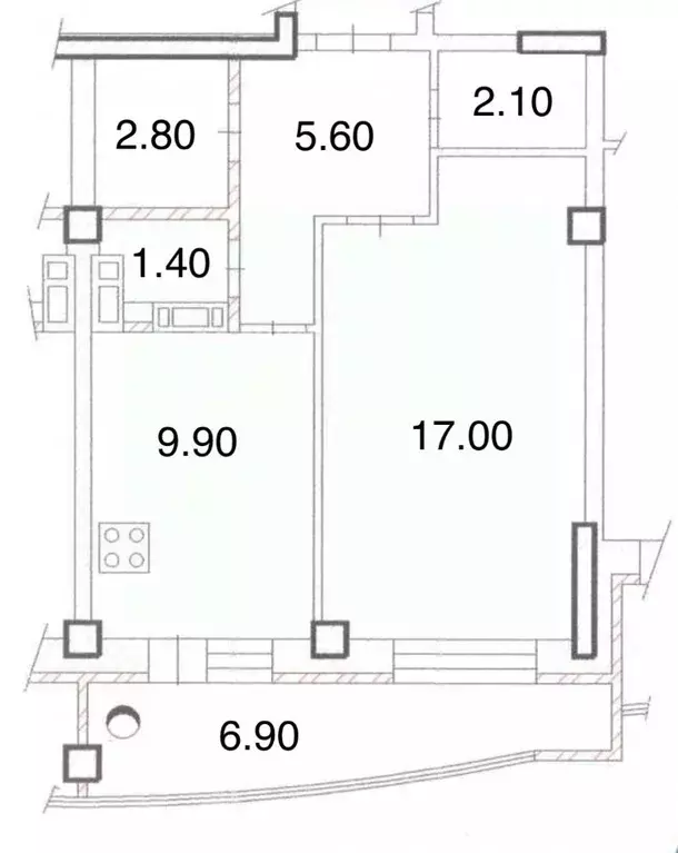 1-к кв. Чувашия, Чебоксары ул. Федора Гладкова, 32 (38.8 м) - Фото 2