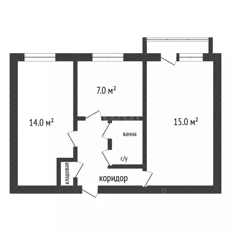 2-к кв. Воронежская область, Воронеж ул. Героев Сибиряков, 43 (44.7 м) - Фото 2