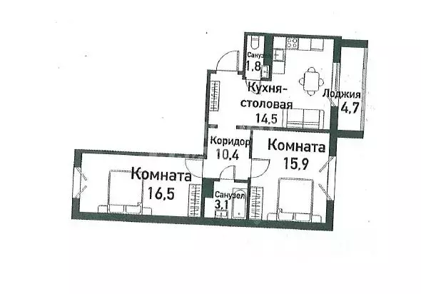 2-к кв. Челябинская область, Челябинск пос. Западный, Притяжение мкр, ... - Фото 2