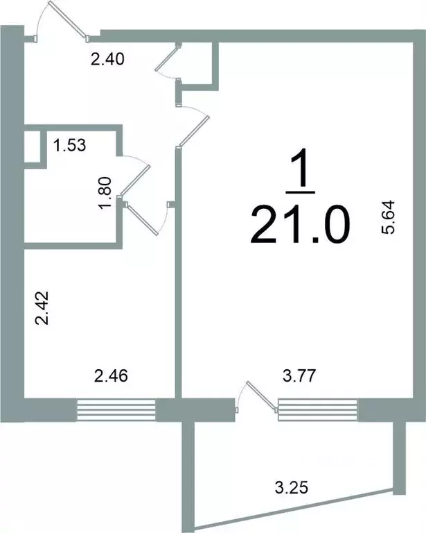 1-к кв. Москва ул. Вилиса Лациса, 7К1 (34.9 м) - Фото 0