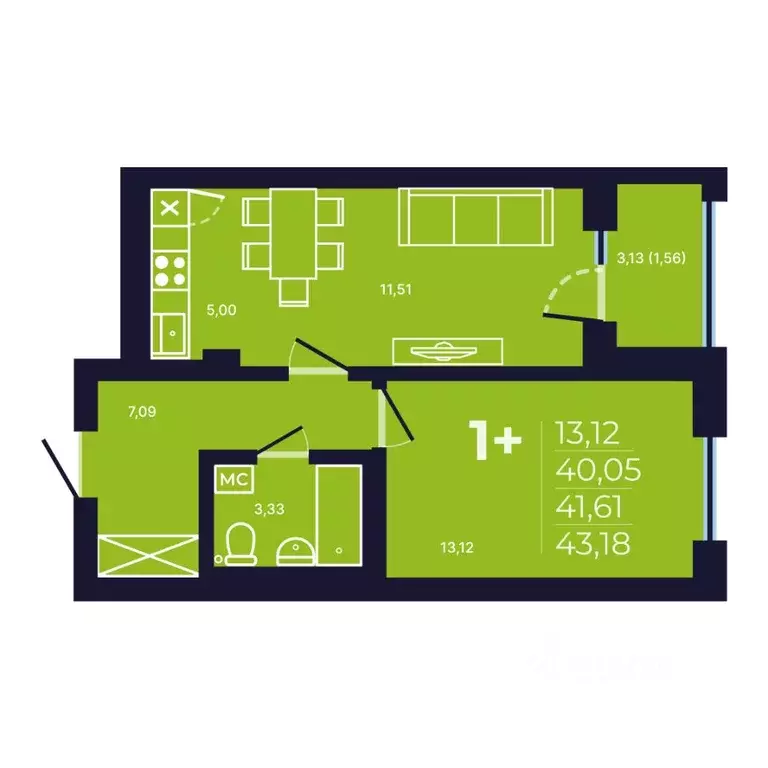 1-к кв. Башкортостан, Уфа ул. Майора Доставалова, 7 (42.0 м) - Фото 1