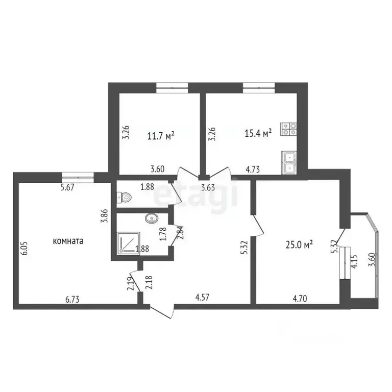 3-к кв. Московская область, Высоковск Клин городской округ, ул. ... - Фото 2