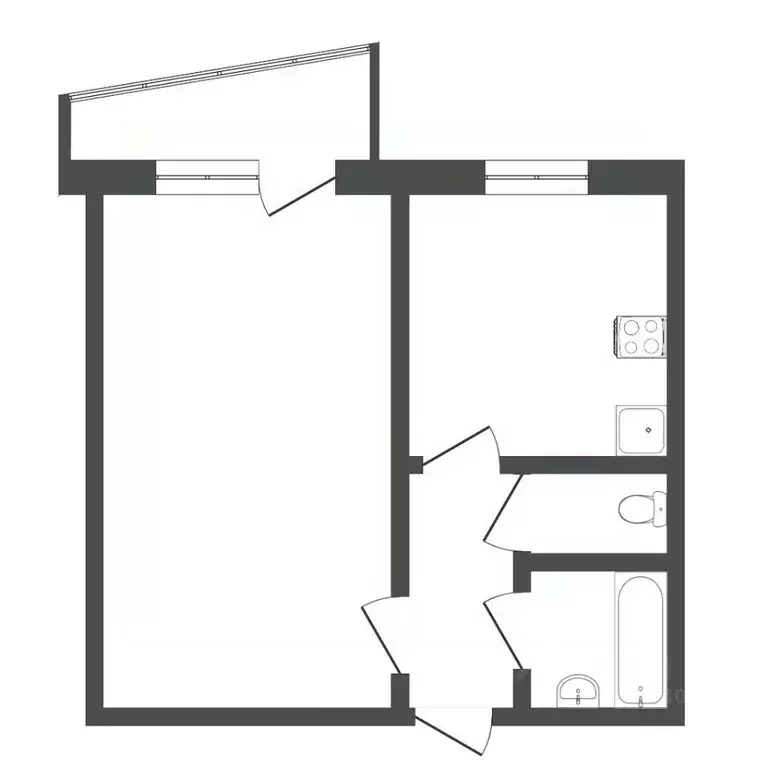 1-к кв. Тюменская область, Тюмень Широтная ул., 61 (33.3 м) - Фото 2