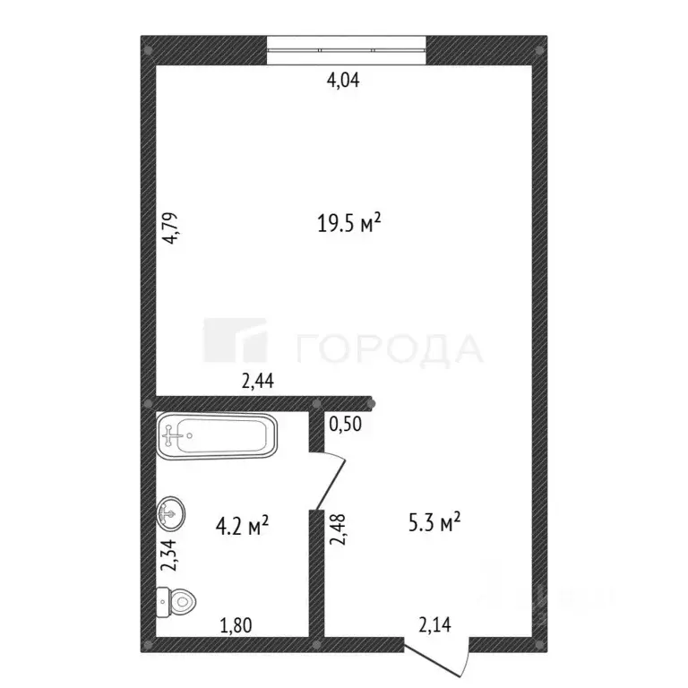 Студия Алтайский край, Барнаул ул. Никитина, 10 (29.0 м) - Фото 2