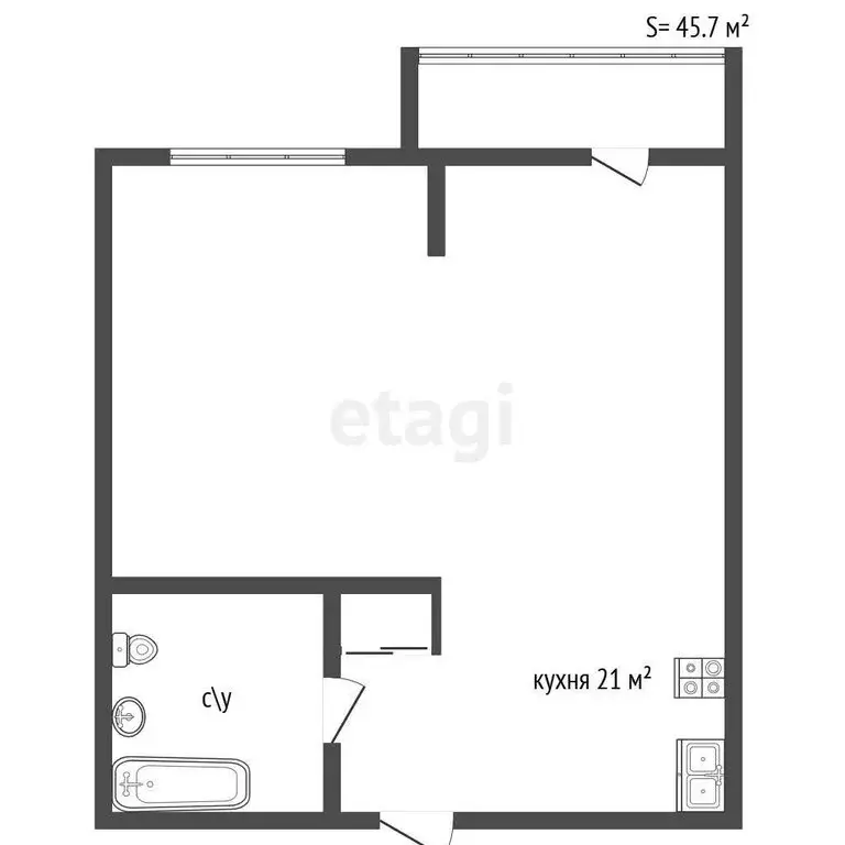 1-комнатная квартира: Санкт-Петербург, проспект Тореза, 118 (45.7 м) - Фото 0