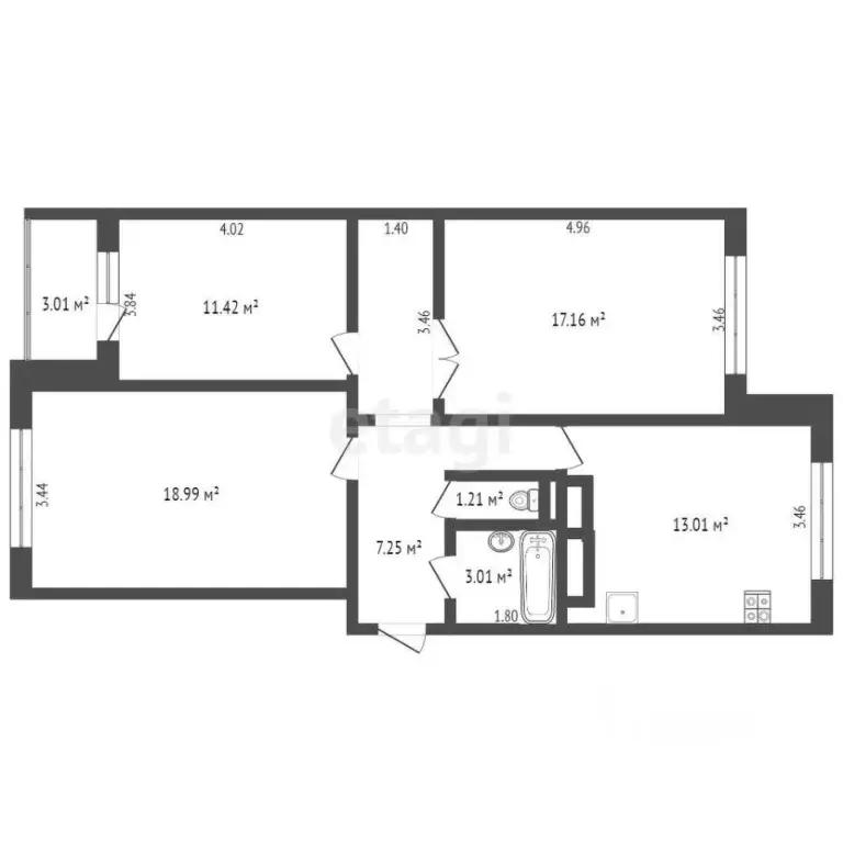 3-к кв. Смоленская область, Смоленск проезд Ипподромный, 26 (92.8 м) - Фото 2