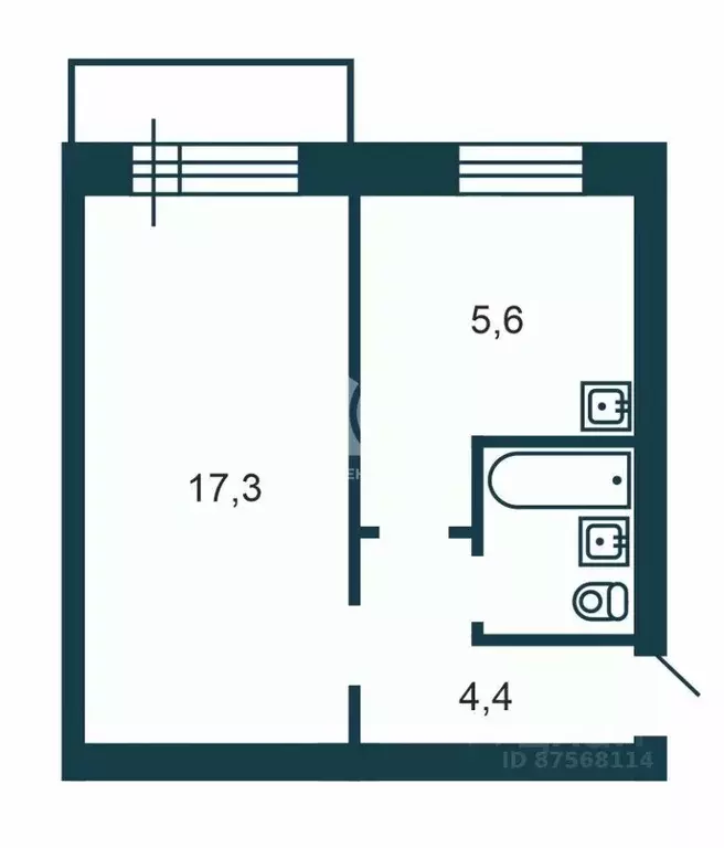 1-к кв. Новосибирская область, Новосибирск ул. Тургенева, 225 (31.0 м) - Фото 2