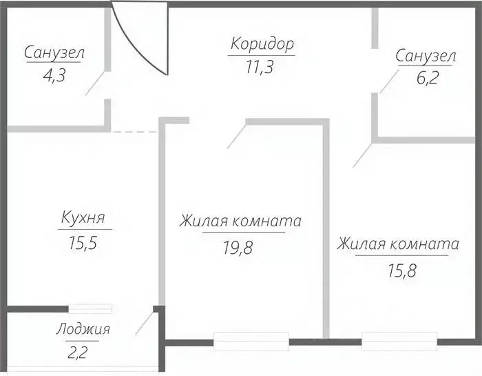 2-к кв. Самарская область, Тольятти ул. Фрунзе, 2В (75.1 м) - Фото 0