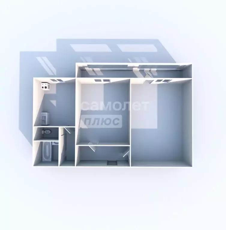 2-к кв. Ульяновская область, Ульяновск ул. Островского, 19 (53.2 м) - Фото 2