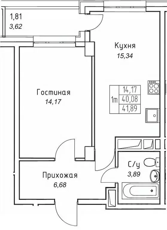 1-к кв. Саха (Якутия), Якутск 11-й кв-л,  (41.89 м) - Фото 0