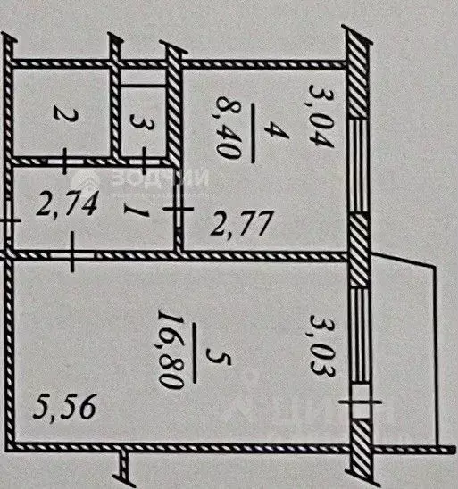 1-к кв. Чувашия, Чебоксары ул. Николая Гастелло, 1/72 (35.4 м) - Фото 1