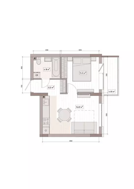 Квартира-студия: Кемерово, улица Терешковой, 39А (35.7 м) - Фото 2