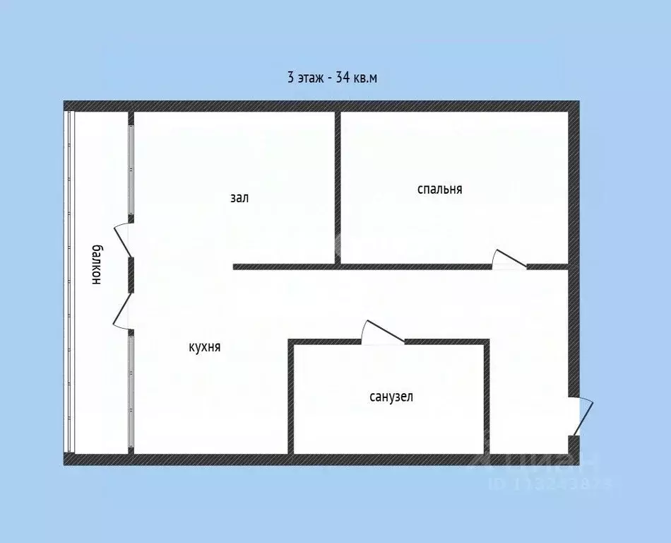 2-к кв. Дагестан, Махачкала просп. Петра 1, 133 (34.0 м) - Фото 2