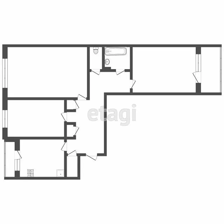 3-комнатная квартира: Тверь, улица Можайского, 71 (65.9 м) - Фото 0