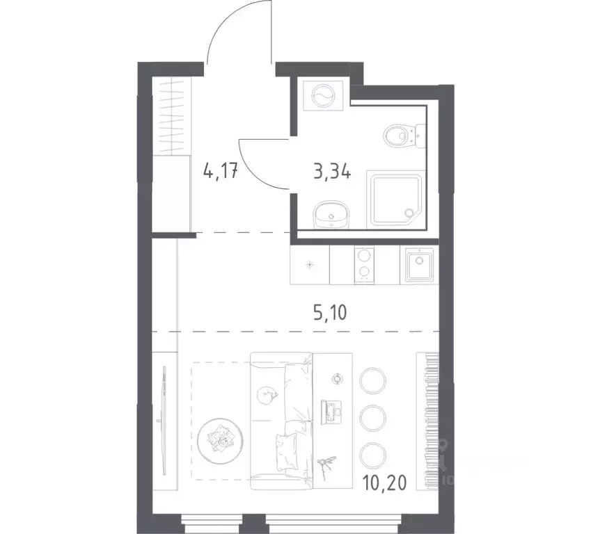 Студия Московская область, Ленинский городской округ, Мисайлово пгт, ... - Фото 1
