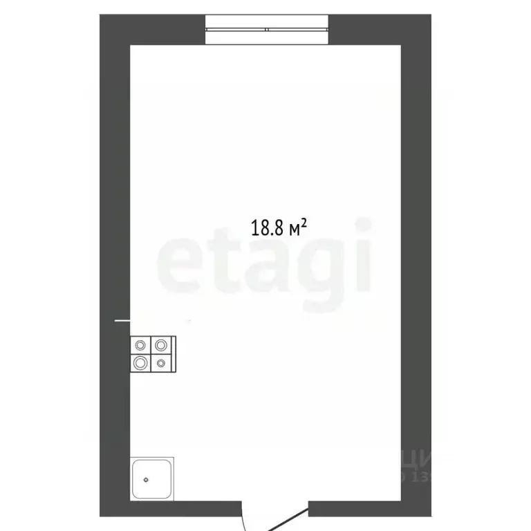 Комната Тюменская область, Тюмень Одесская ул., 18 (18.8 м) - Фото 2