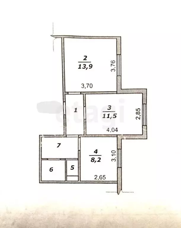2-комнатная квартира: Строитель, Берёзовая улица, 7 (45.3 м) - Фото 0