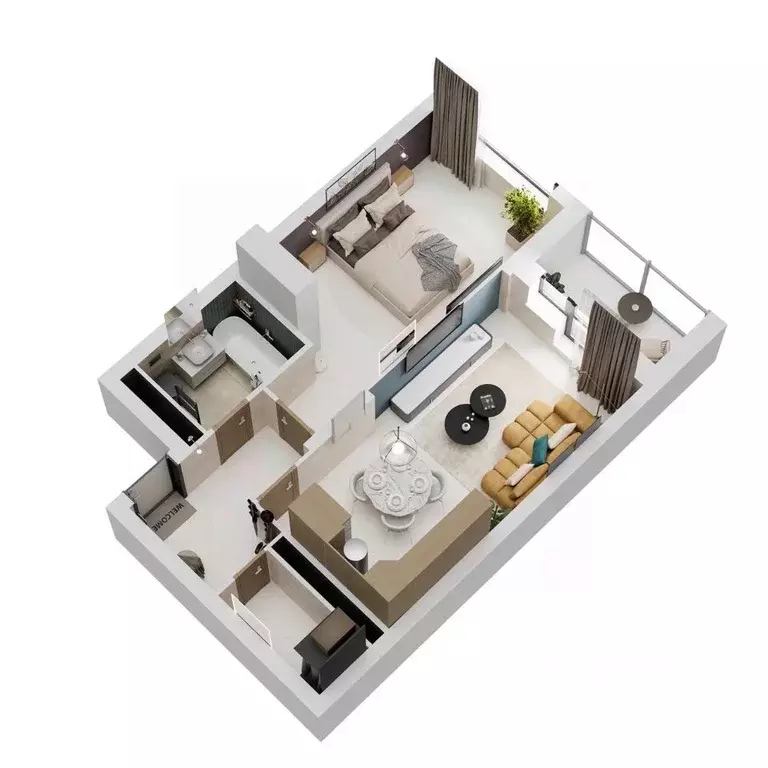 2-к кв. Татарстан, Набережные Челны 19-й комплекс, Челны Сити 2 жилой ... - Фото 1