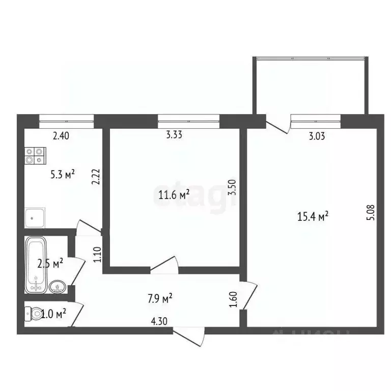 2-к кв. Ямало-Ненецкий АО, Новый Уренгой Лимбяяха мкр, Приозерный мкр, ... - Фото 1