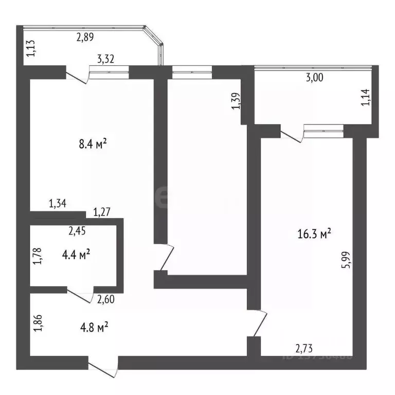 2-к кв. Амурская область, Благовещенский район, с. Чигири ул. ... - Фото 2