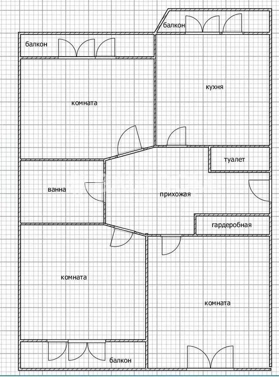 3-к кв. Брянская область, Брянск ул. Фокина, 125 (89.3 м) - Фото 2