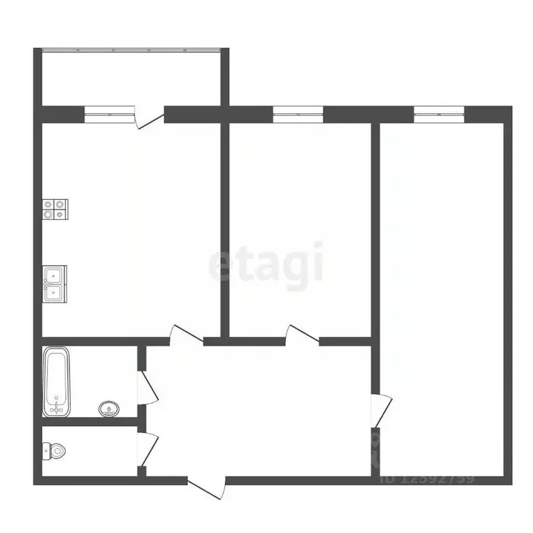 2-к кв. Тамбовская область, Тамбов Моршанское ш., 24Л (50.2 м) - Фото 1