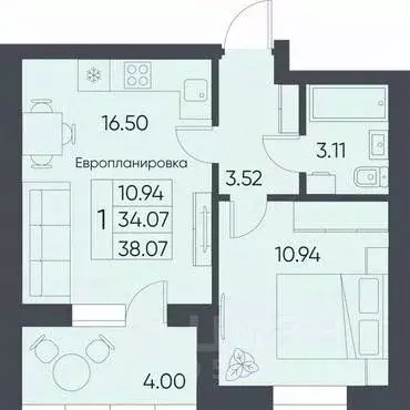 1-к кв. Саратовская область, Татищево рп  (38.07 м) - Фото 0