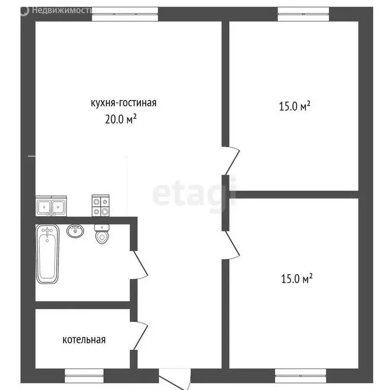 Дом в Тюмень, садовое товарищество Рябинушка, Средняя улица (75 м) - Фото 1