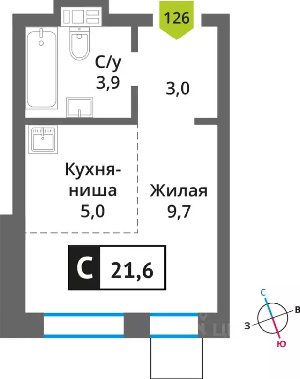 Студия Московская область, Красногорск Опалиха мкр, Никольский Квартал ... - Фото 1