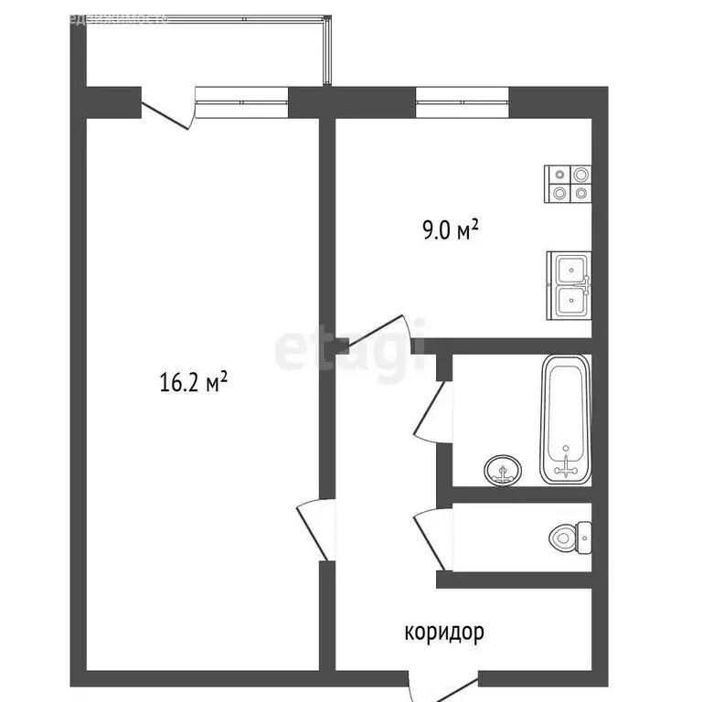 1-комнатная квартира: Самара, Ново-Вокзальная улица, 279 (28 м) - Фото 1
