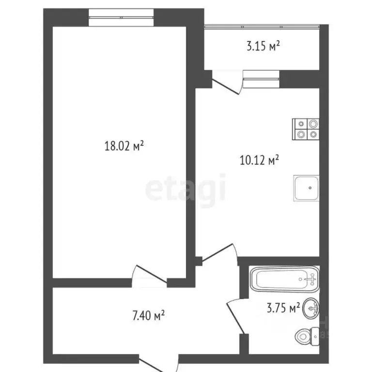 1-к кв. Самарская область, Самара просп. Кирова, 322Ак4 (40.0 м) - Фото 1