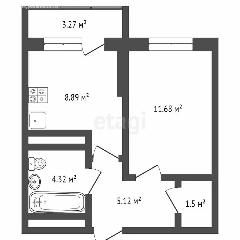 1-комнатная квартира: Дмитров, микрорайон имени В.Н. Махалина, 39 ... - Фото 0