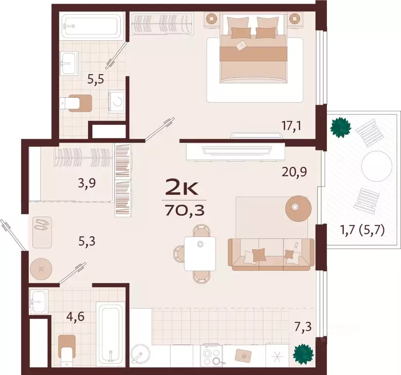 2-к кв. Крым, Ялта ул. Спендиарова, 5 (70.3 м) - Фото 1