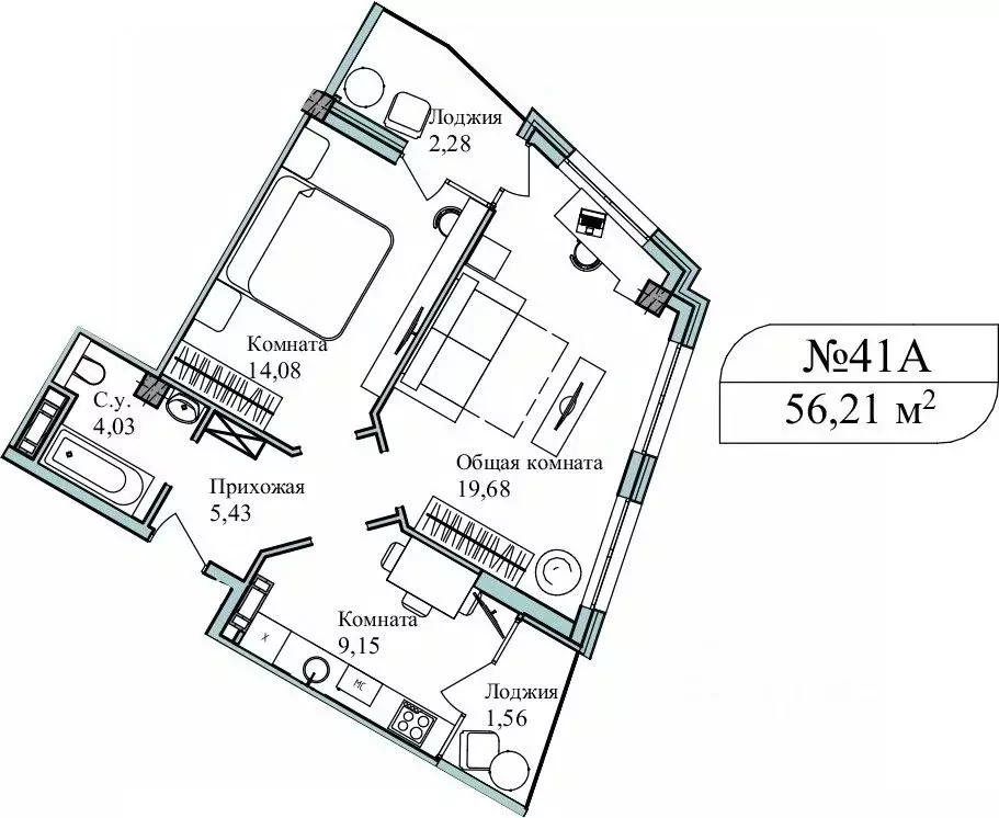 3-к кв. Севастополь ул. Летчиков, 10 (58.6 м) - Фото 0