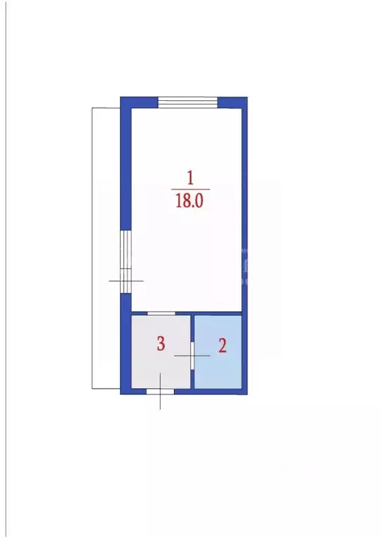 1-к кв. Кемеровская область, Кемерово Октябрьский просп., 87 (24.0 м) - Фото 2