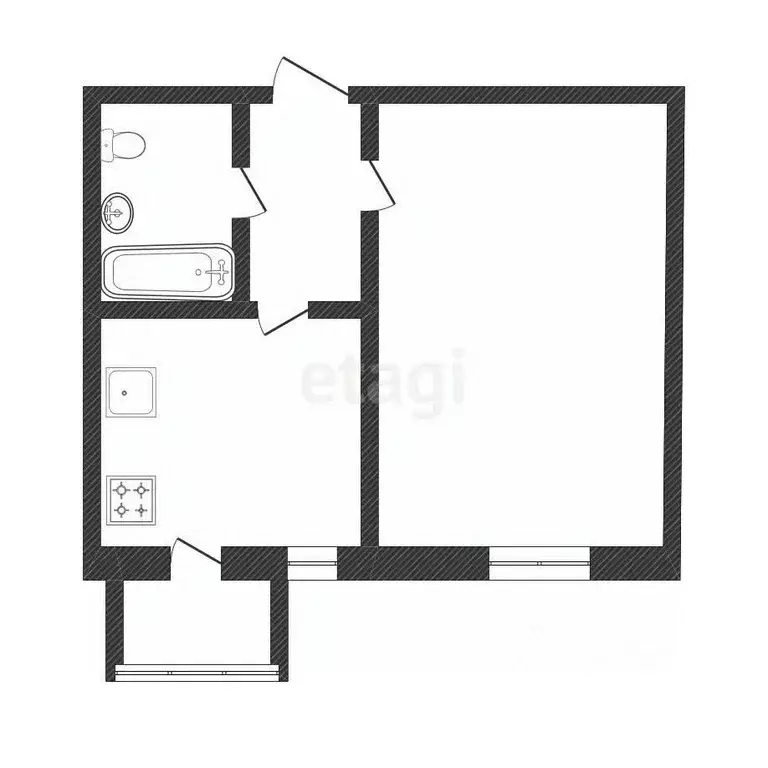 1-к кв. Белгородская область, Шебекино ул. Мичурина, 6 (30.4 м) - Фото 2