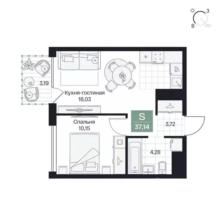 1-к кв. Волгоградская область, Волгоград просп. Имени В.И. Ленина, 59Г ... - Фото 1