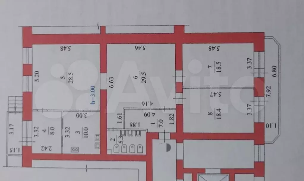 3-к. квартира, 126 м, 1/9 эт. - Фото 0
