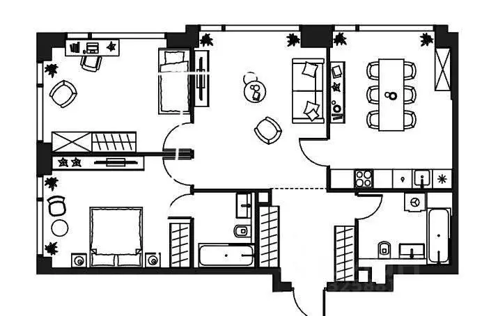 3-к кв. Москва Озерная ул., 1к2/4 (76.9 м) - Фото 1