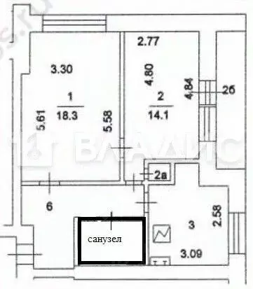 2-к кв. Московская область, Химки Зеленая ул., 10 (53.7 м) - Фото 2