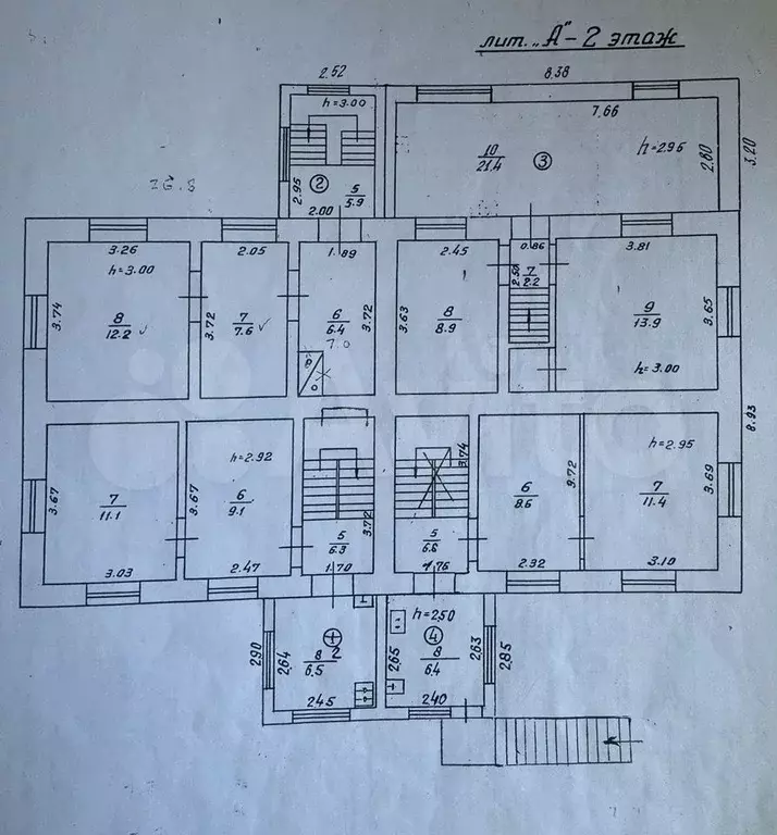 3-к. квартира, 64 м, 2/2 эт. - Фото 1