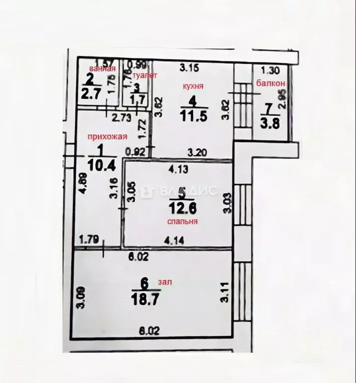 2-к кв. Башкортостан, Стерлитамак ул. Строителей, 26 (57.6 м) - Фото 2
