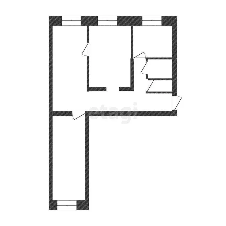 Квартира, 3 комнаты, 59.4 м - Фото 1