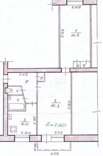 2-к кв. Волгоградская область, Волгоград ул. Таращанцев, 47 (45.6 м) - Фото 2