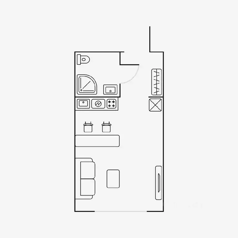 Студия Москва Автозаводская ул., 23Бк2 (22.0 м) - Фото 1